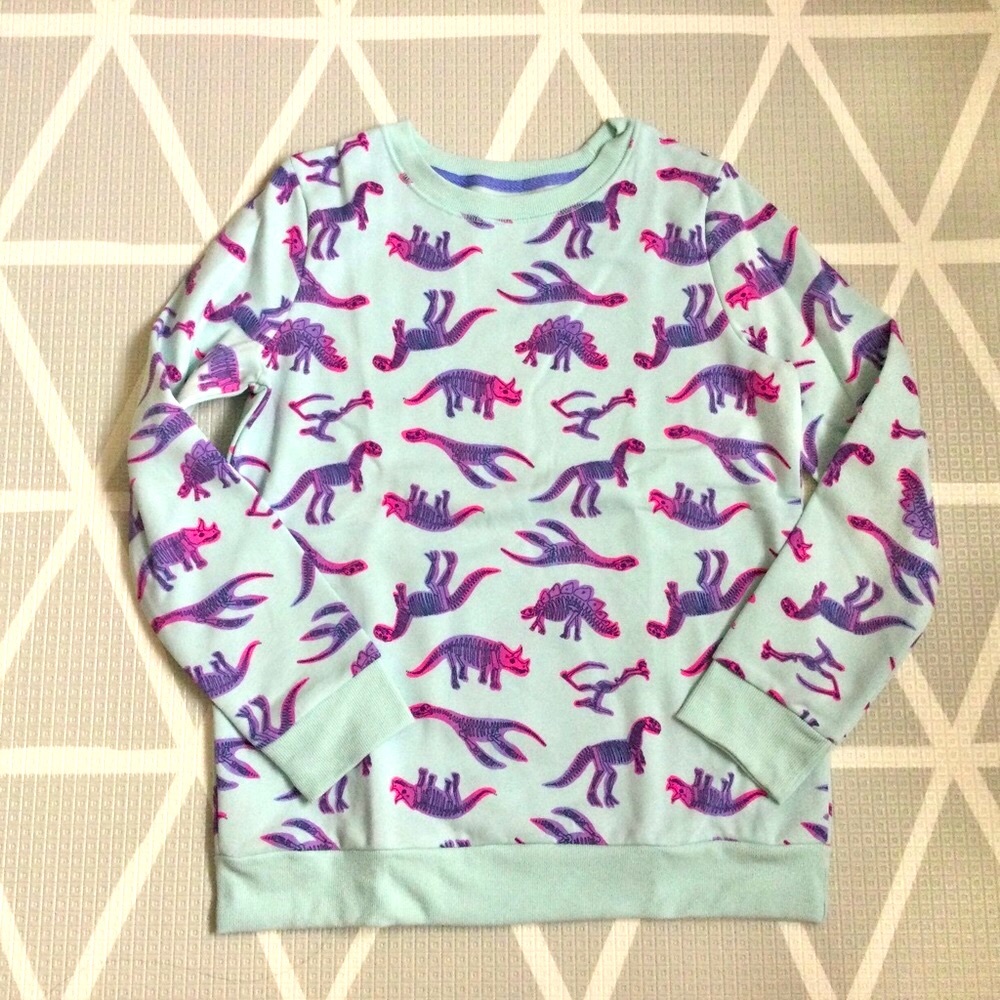 🆕 Cat & Jack Girls' Dinosaur Sweatshirt - XL